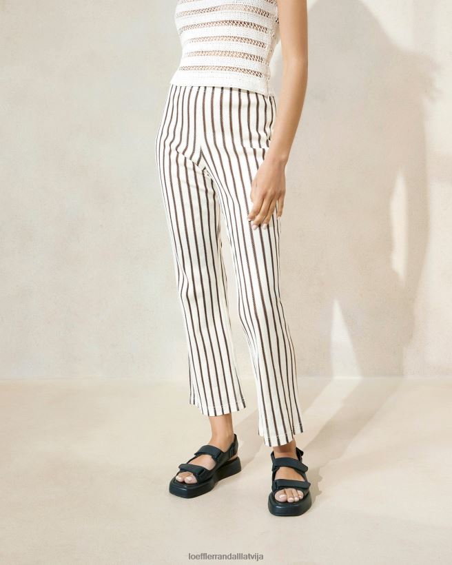 sievietes alex d pant brūna svītra Loeffler Randall drēbes PJ4VVD230