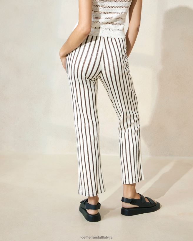 sievietes alex d pant brūna svītra Loeffler Randall drēbes PJ4VVD230