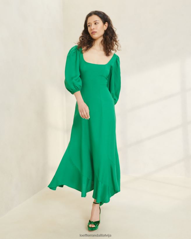 sievietes carmina curve kleita smaragds Loeffler Randall drēbes PJ4VVD185
