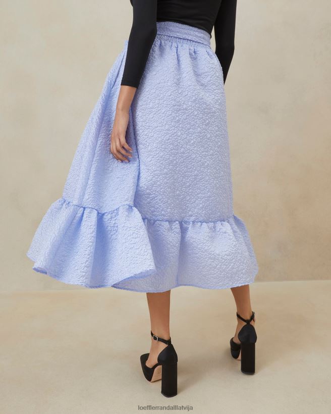 sievietes Carrie volānveida svārki zils Loeffler Randall drēbes PJ4VVD249