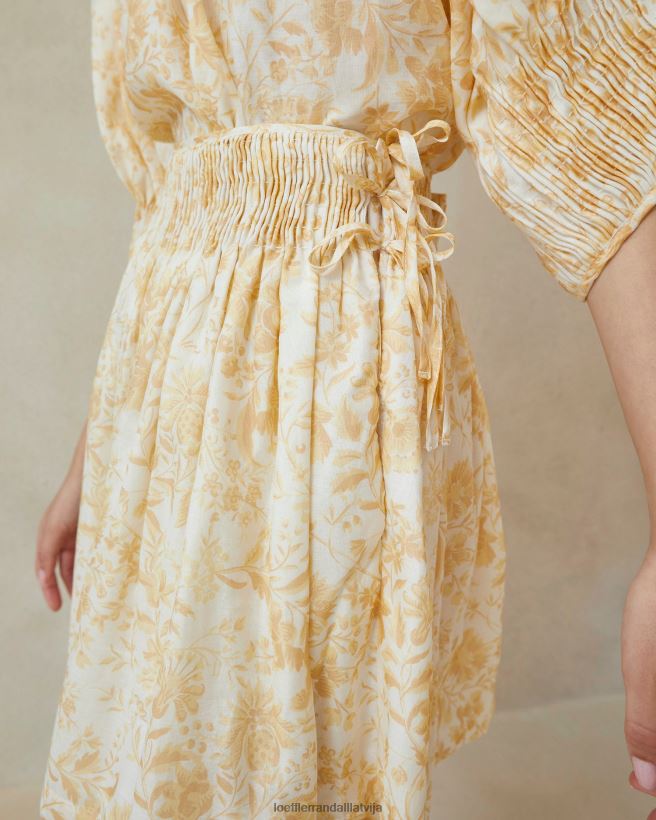 sievietes sidney smocked svārki tonāls vīnogulāju ziedu Loeffler Randall drēbes PJ4VVD246