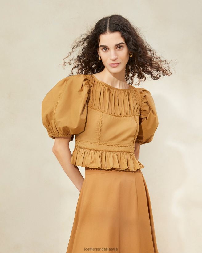 sievietes anna puff-sleeve peplum tops cigārs Loeffler Randall drēbes PJ4VVD209