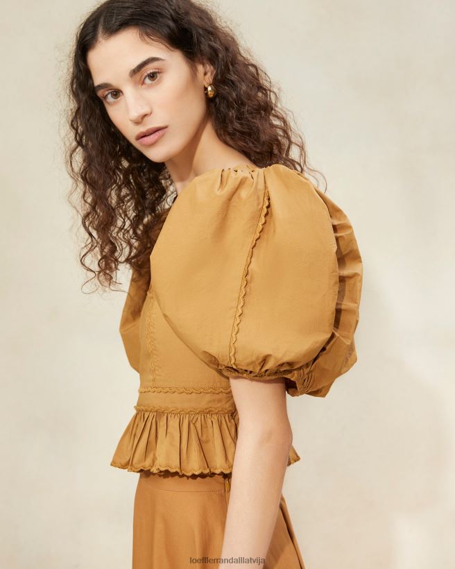 sievietes anna puff-sleeve peplum tops cigārs Loeffler Randall drēbes PJ4VVD209