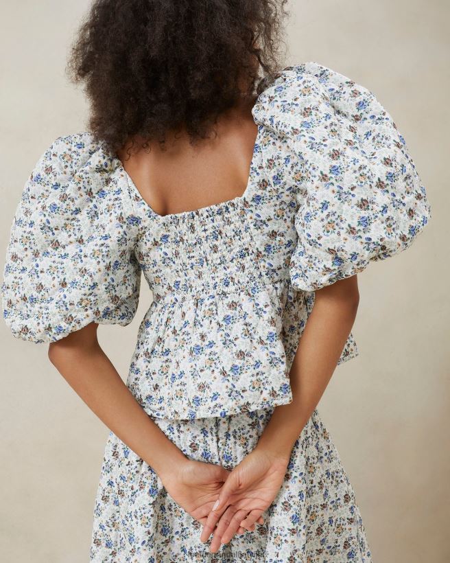 sievietes jessalyn stepēts tops krēms/ziedu Loeffler Randall drēbes PJ4VVD248