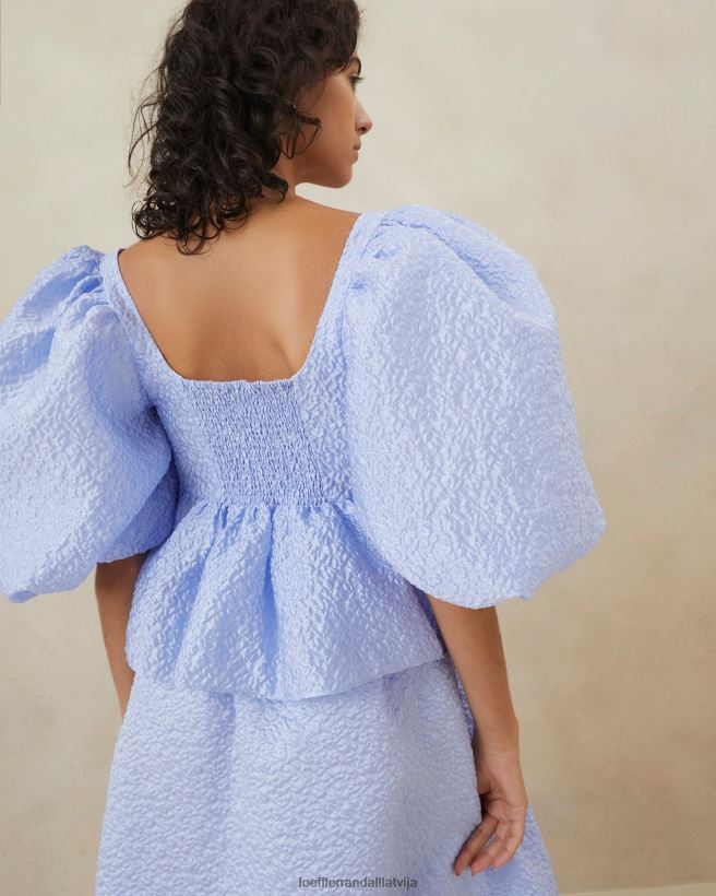 sievietes jessalyn stepēts tops zils Loeffler Randall drēbes PJ4VVD250