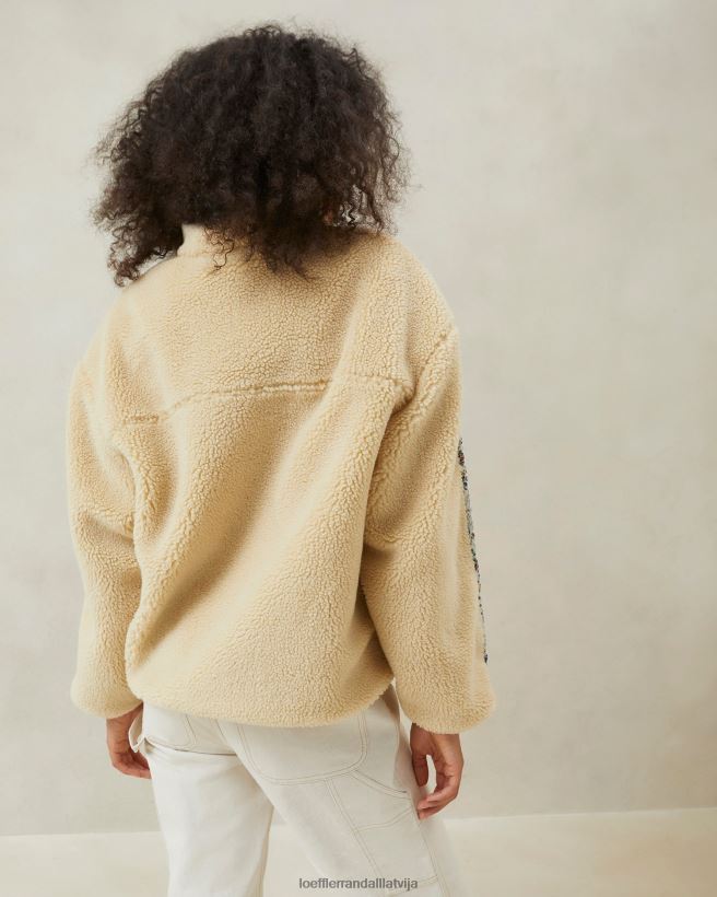 sievietes liz flīsa pulovers krēms/ziedu Loeffler Randall drēbes PJ4VVD259