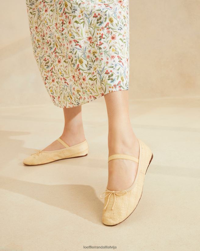 sievietes Leonija baleta dzīvoklis dabisks Loeffler Randall kurpes PJ4VVD302
