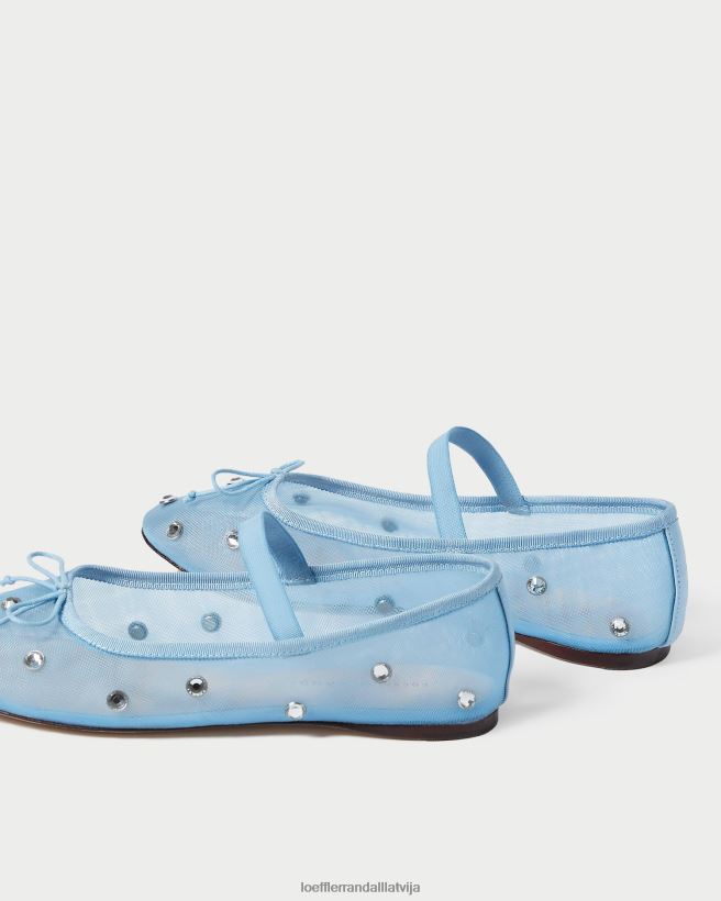 sievietes Leonija baleta dzīvoklis zils/dzidrs Loeffler Randall kurpes PJ4VVD305