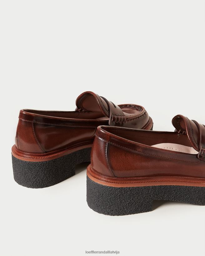 sievietes rikki platformas loafer brūns Loeffler Randall kurpes PJ4VVD312