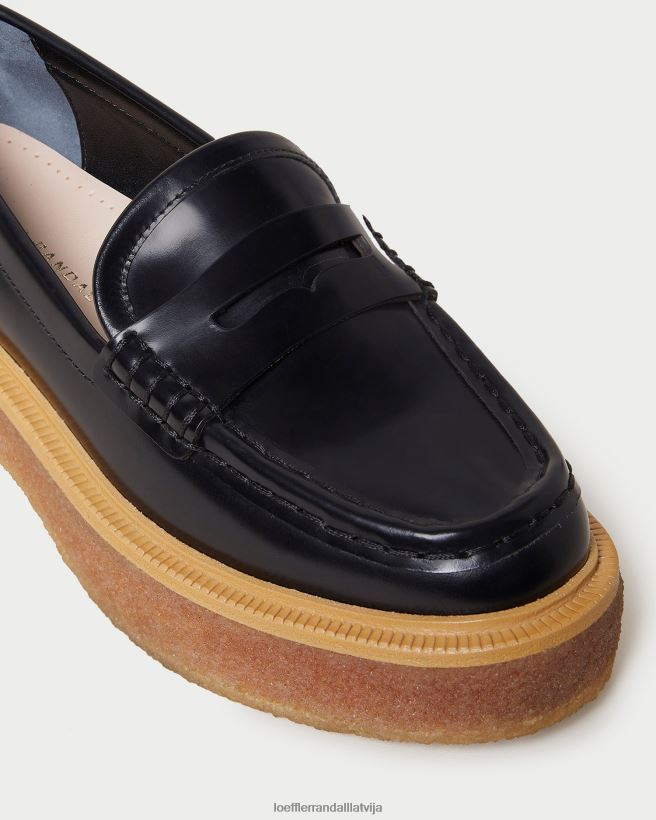 sievietes rikki platformas loafer melns Loeffler Randall kurpes PJ4VVD311