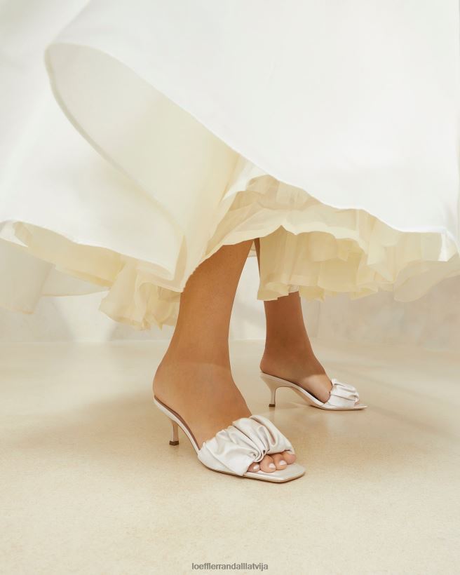 sievietes bianca kitten heel mule krēms Loeffler Randall kurpes PJ4VVD65