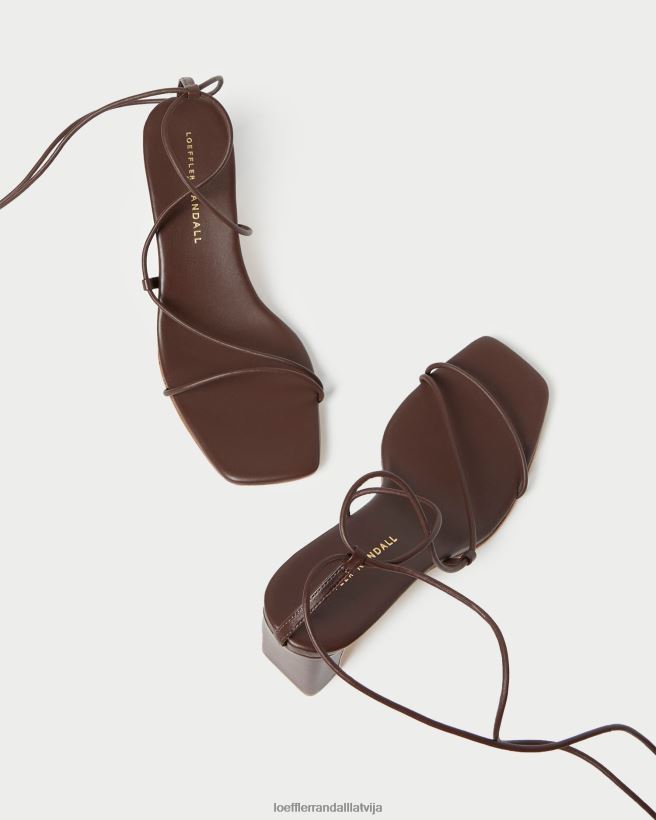 sievietes cosette potītes ietīšanas papēdis šokolāde Loeffler Randall kurpes PJ4VVD86