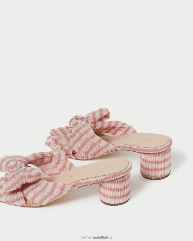 sievietes emīlijas priekšgala papēdis maigi rozā gingham Loeffler Randall kurpes PJ4VVD79
