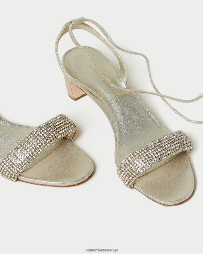 sievietes jackie sandales vidēja papēža kapučīno Loeffler Randall kurpes PJ4VVD70