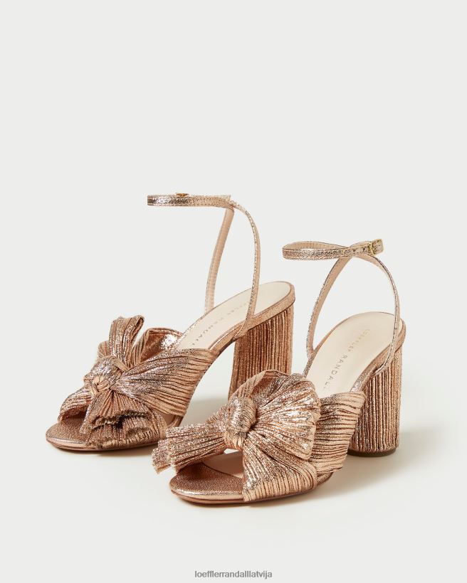 sievietes kamēlijas kroku loka papēdis kāpa Loeffler Randall kurpes PJ4VVD72