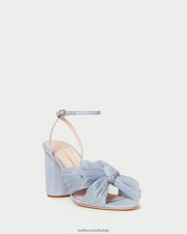 sievietes kamēlijas kroku loka papēdis zils Loeffler Randall kurpes PJ4VVD7