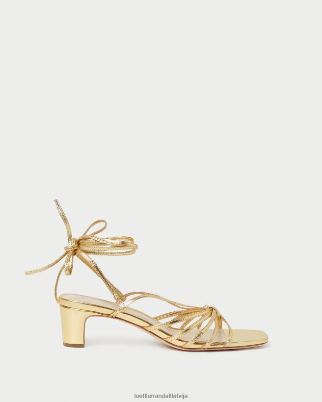 sievietes lola knot šņorējams papēža vidusdaļā zelts Loeffler Randall kurpes PJ4VVD85