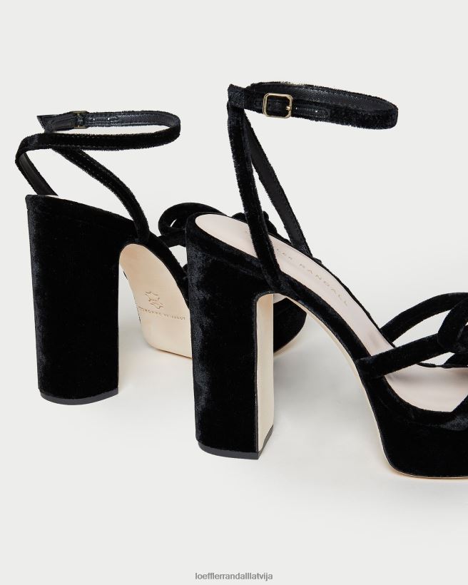 sievietes melany platformas priekšgala papēdis melns Loeffler Randall kurpes PJ4VVD55