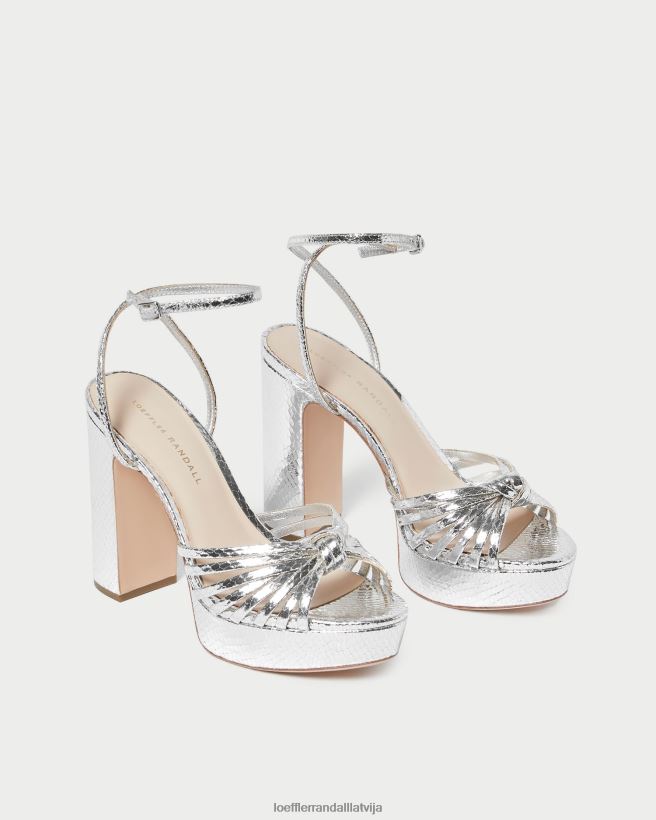 sievietes rivka knot platformas sandales Sudrabs Loeffler Randall kurpes PJ4VVD75