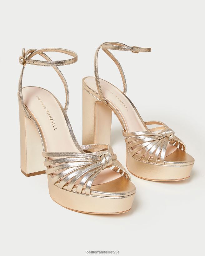 sievietes rivka knot platformas sandales šampanietis Loeffler Randall kurpes PJ4VVD27