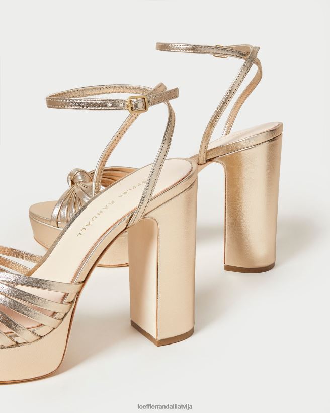 sievietes rivka knot platformas sandales šampanietis Loeffler Randall kurpes PJ4VVD27