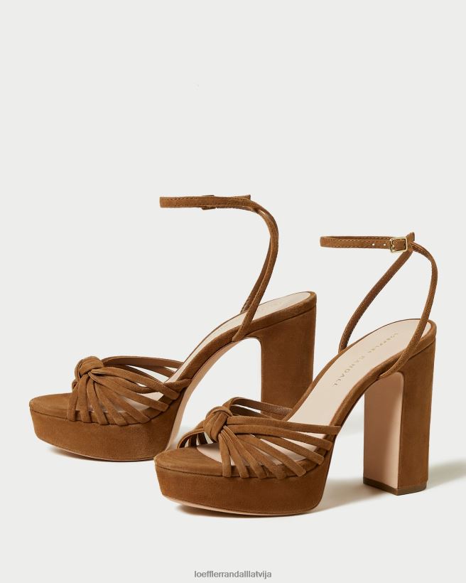 sievietes rivka knot platformas sandales kakao Loeffler Randall kurpes PJ4VVD81