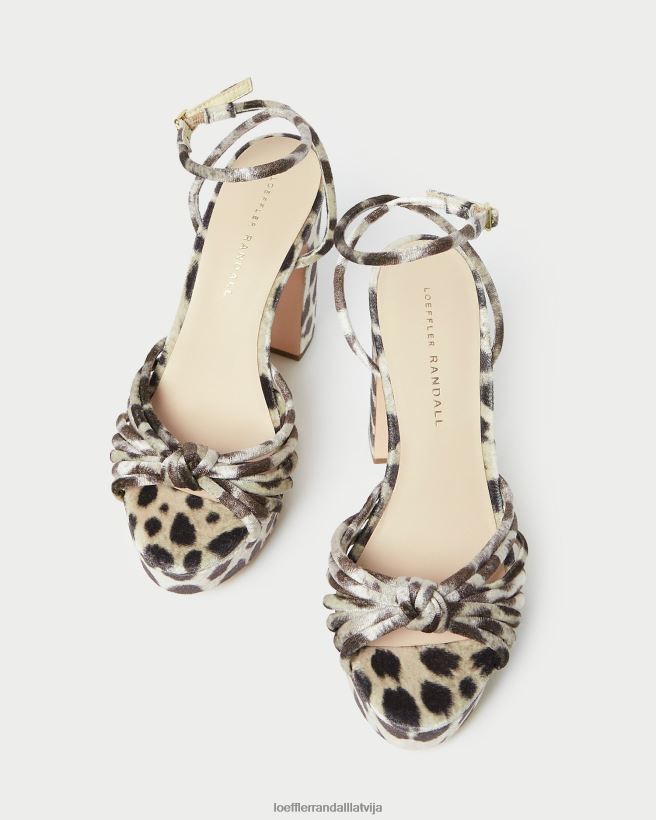 sievietes rivka knot platformas sandales leopards Loeffler Randall kurpes PJ4VVD98