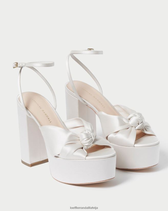 sievietes rozā mezgla platforma krēms Loeffler Randall kurpes PJ4VVD47