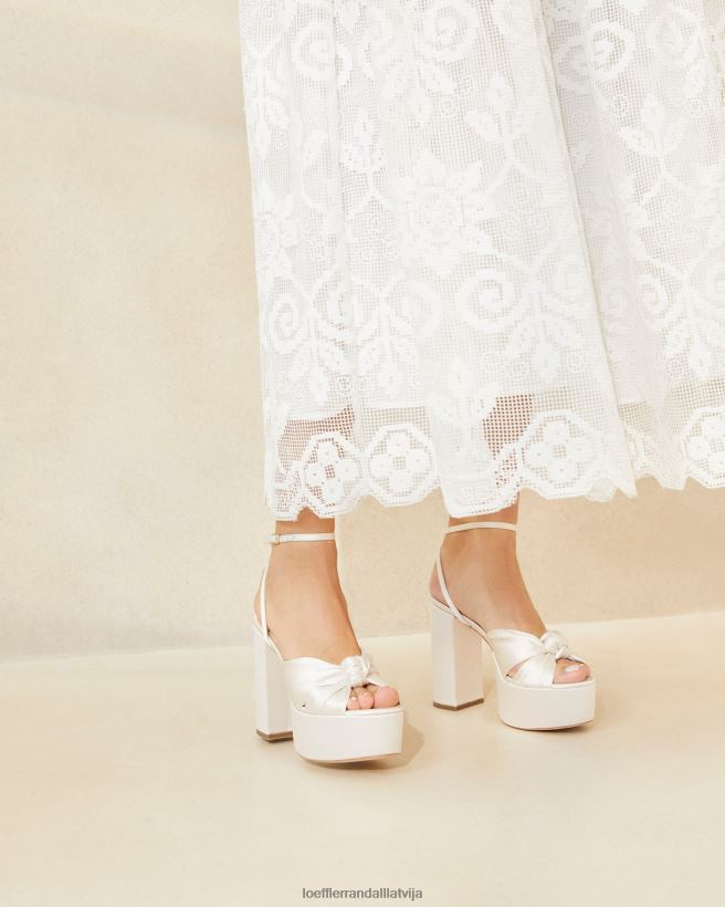 sievietes rozā mezgla platforma krēms Loeffler Randall kurpes PJ4VVD47