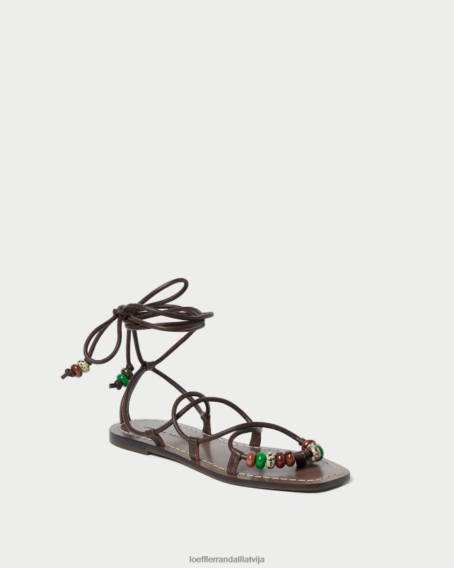 sievietes colleen knot šņorējamas sandales šokolāde Loeffler Randall kurpes PJ4VVD134