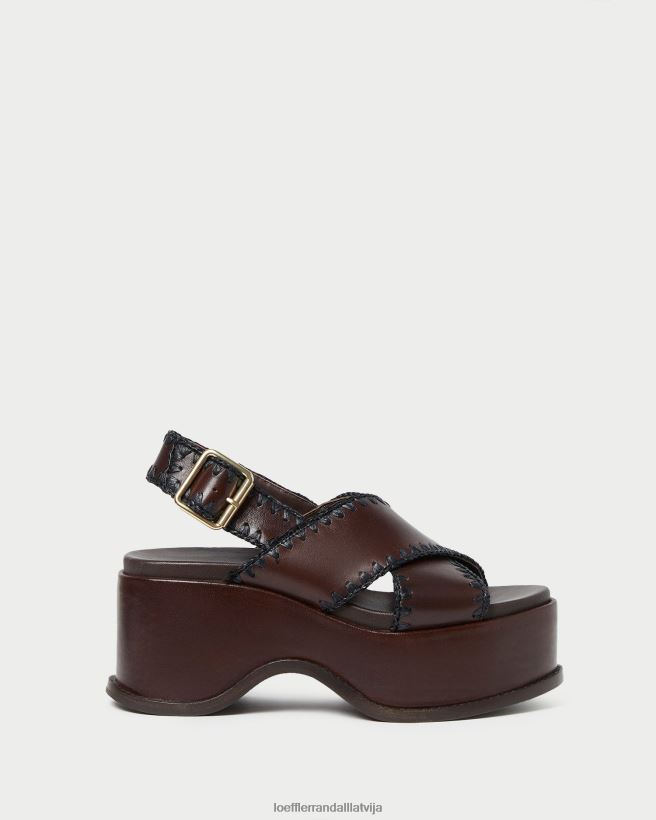 sievietes mae platformas sandales espresso/melns Loeffler Randall kurpes PJ4VVD129