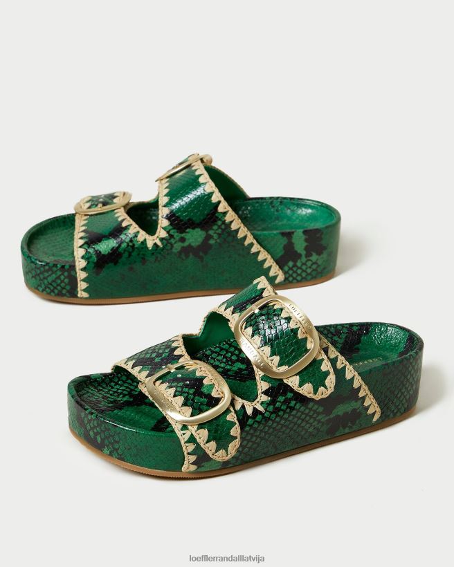 sievietes theo sandales ar kāju zaļš/dabisks Loeffler Randall kurpes PJ4VVD120