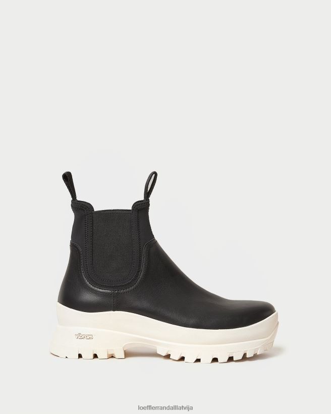 sievietes tara krēms laika zābaks melns balts Loeffler Randall kurpes PJ4VVD280