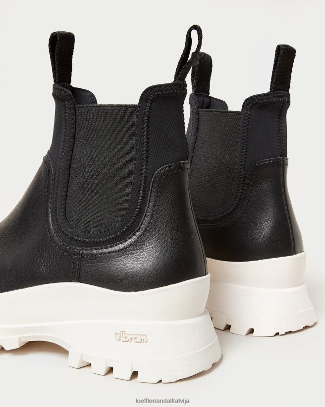 sievietes tara krēms laika zābaks melns balts Loeffler Randall kurpes PJ4VVD280