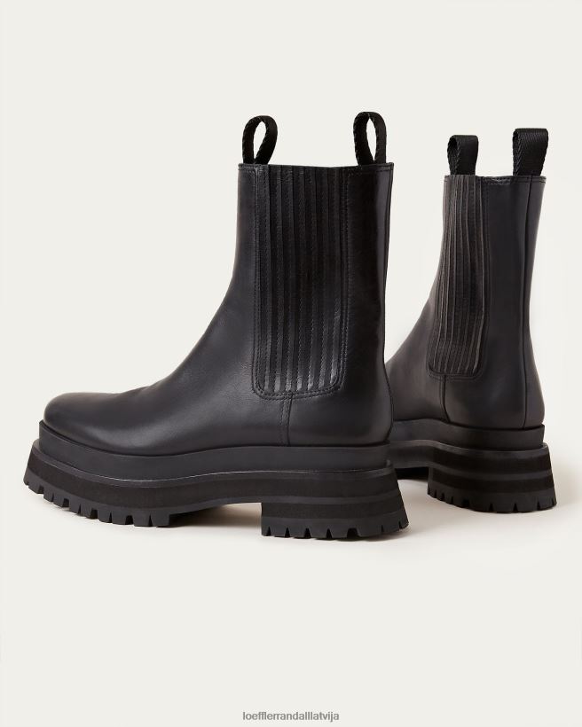 sievietes toni platformas zābaki melns Loeffler Randall kurpes PJ4VVD277