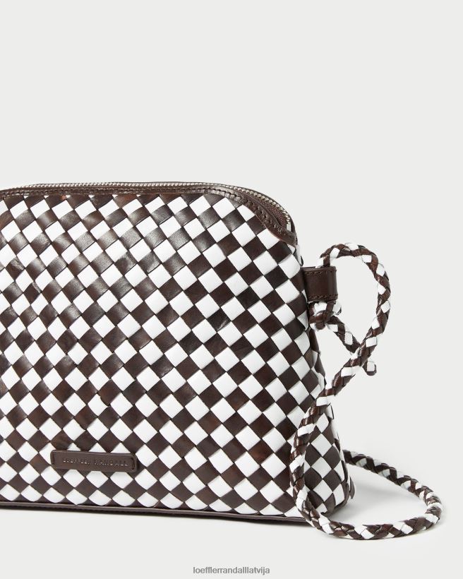 sievietes mallory austs crossbody šokolāde/balta Loeffler Randall somas PJ4VVD332