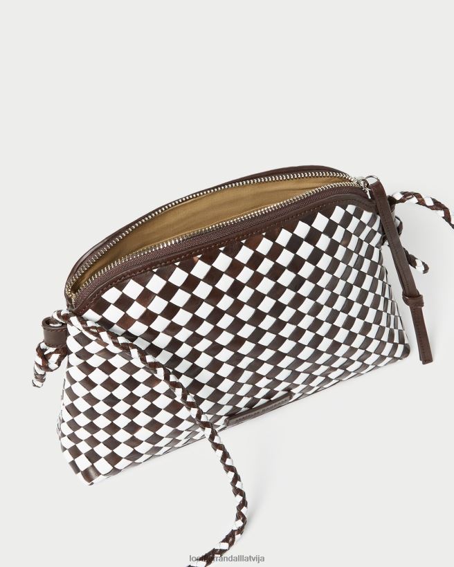 sievietes mallory austs crossbody šokolāde/balta Loeffler Randall somas PJ4VVD332