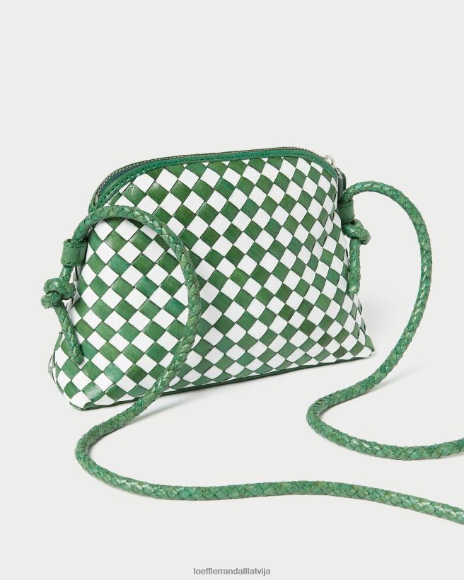 sievietes marybeth mini crossbody spilgti smaragds/balts Loeffler Randall somas PJ4VVD331