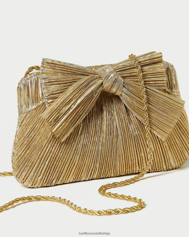 sievietes Rochelle mini priekšgala sajūgs zelts Loeffler Randall somas PJ4VVD365