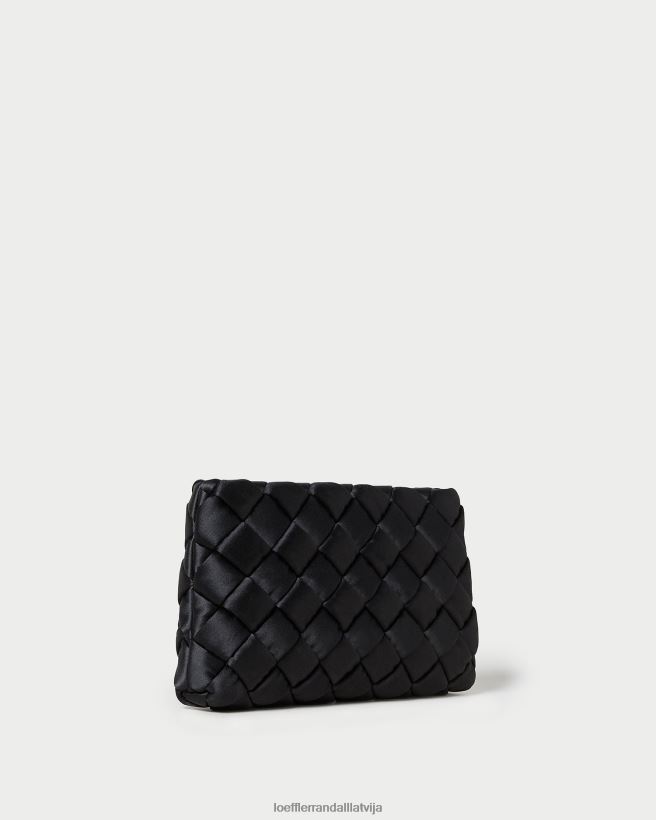 sievietes aviva austs puff sajūgs melns Loeffler Randall somas PJ4VVD355