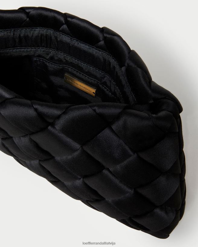 sievietes aviva austs puff sajūgs melns Loeffler Randall somas PJ4VVD355