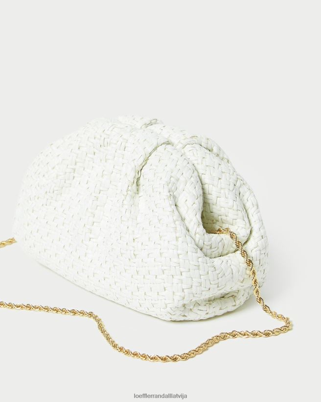 sievietes bailey raffia kupola sajūgs balts Loeffler Randall somas PJ4VVD398