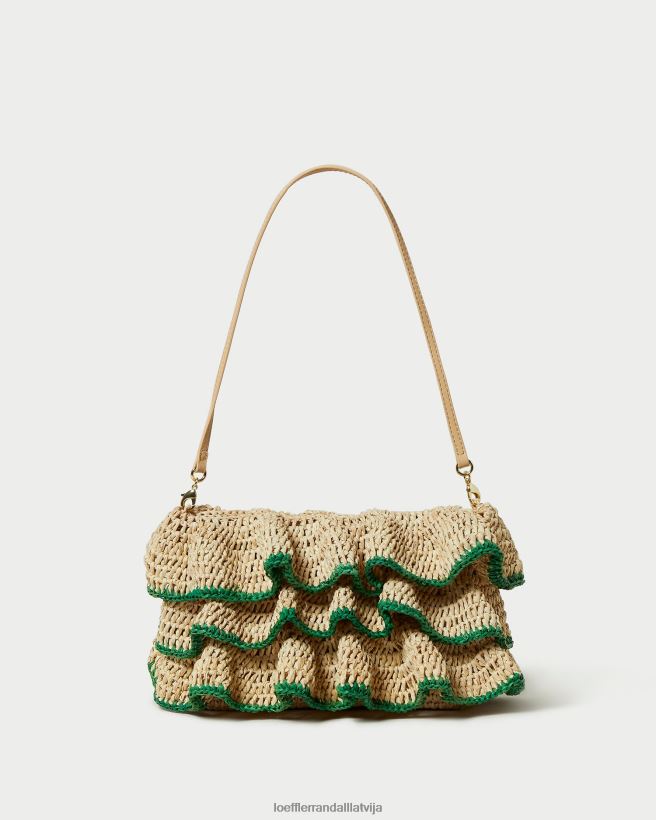 sievietes odette volāns sajūgs dabīgs/zaļš Loeffler Randall somas PJ4VVD373