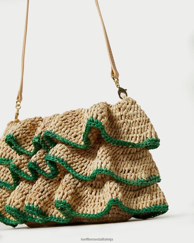 sievietes odette volāns sajūgs dabīgs/zaļš Loeffler Randall somas PJ4VVD373