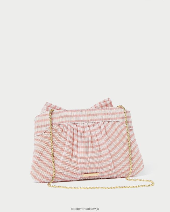 sievietes rayne priekšgala sajūgs maigi rozā gingham Loeffler Randall somas PJ4VVD380