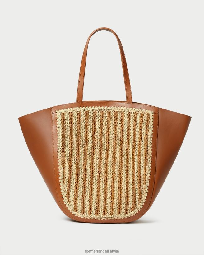 sievietes Katia spārnotais tote dabīgs/brūns/konjaks Loeffler Randall somas PJ4VVD321