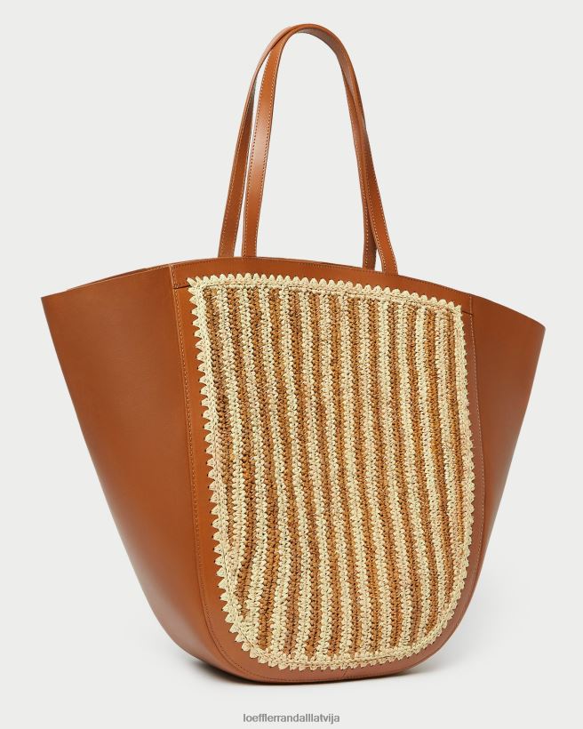 sievietes Katia spārnotais tote dabīgs/brūns/konjaks Loeffler Randall somas PJ4VVD321